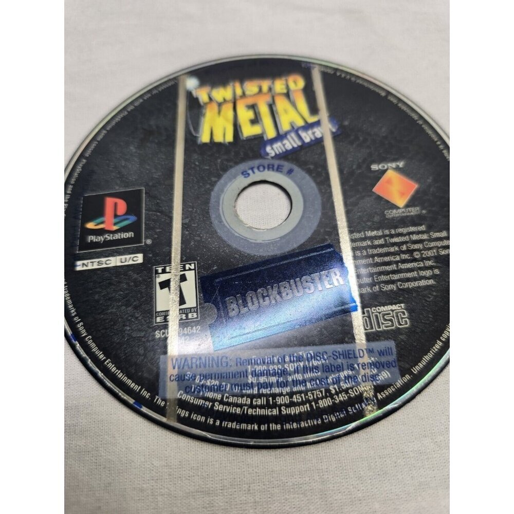 Twisted Metal: Small Brawl Sony Playstation 1- Disc Only- Blockbuster - Picture 2 of 6